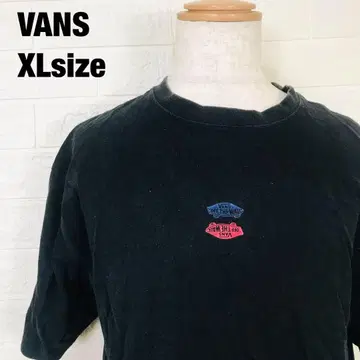VANS 반스 원 포인트 로고 반팔 티셔츠 블랙 0004