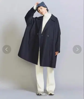 리버 판초 코트 22FW 네이비 M 사이즈
