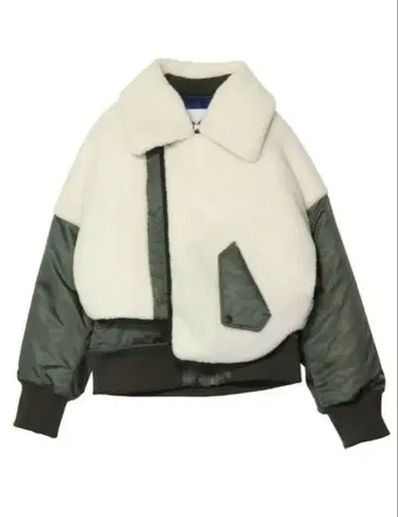 UN3D 2WAY 레이어드 봄버 자켓 보아 도킹 블루종