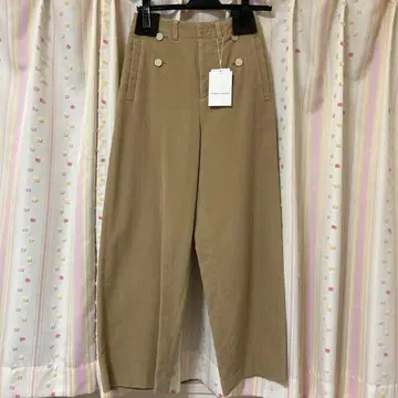 미사용 새상품 human woman 베이지 하이웨스트 와이드 팬츠