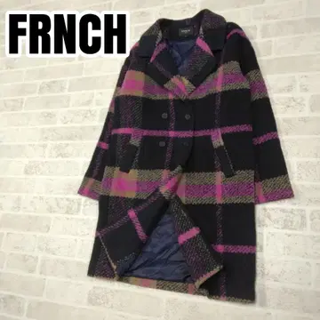 FRNCH 체크 코트 롱 코트 사이즈 1