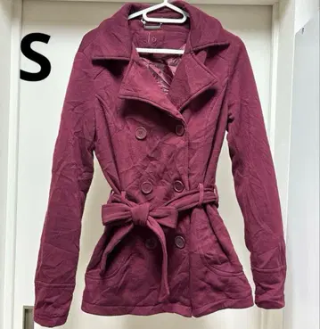 구제 의류 와인 레드 더블 브레스트 자켓 빨간색 [ S 사이즈 ] 해외