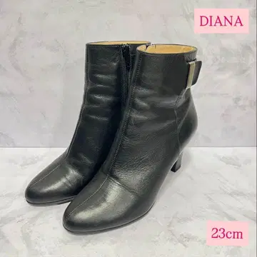 새상품급 DIANA WELL FIT 다이애나 버클 부츠 블랙 천연 가죽