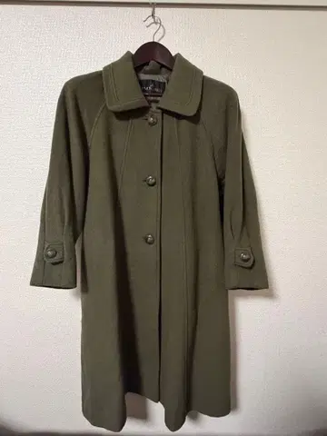 [ 연말 세일 ] EMCHARIOT 캐시미어 15% 코트 빈티지 올리브