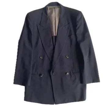 구제 의류 JUN MEN 더블 브레스트 자켓 네이비 넓은 라펠