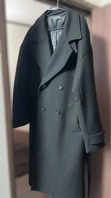 [ CLEL ] 테크 멜톤 루즈 더블 체스터 코트