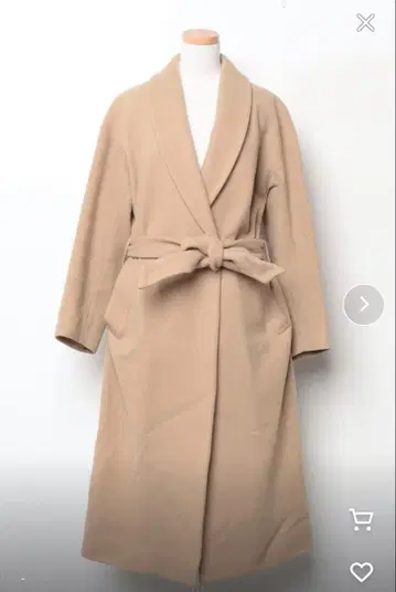 저널 스탠다드 베이지 롱 코트 동일 원단 벨트 울