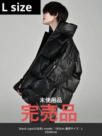 아들러 더 히트 패디드 자켓 가죽 블랙 L 사이즈