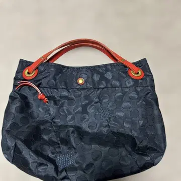 포르타포르타 네이비 도트 무늬 토트백