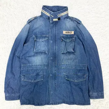 빅사이즈 XL! AVIREX 6122067 인디고 데님 M-65