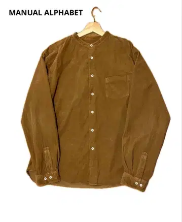 MANUAL ALPHABET 코듀로이 반도 칼라 셔츠
