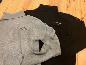 캘러웨이 허니콤 니트 터틀넥 스웨터 2색 세트