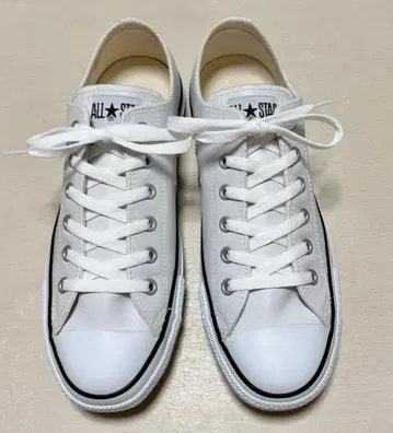 컨버스 올스타 가죽 OX 화이트 26.5cm
