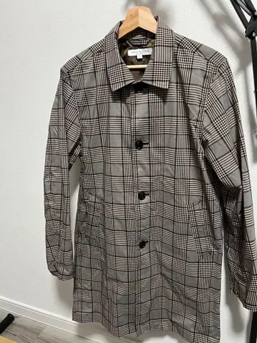 URBAN RESEARCH 체크 무늬 스텐카라 코트 M