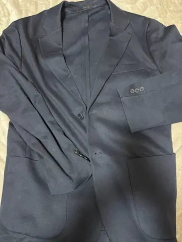 미사용 유니클로 컴포트 2B 자켓 네이비 L