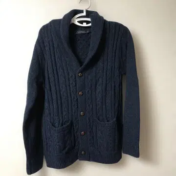 RAGEBLUE 네이비 케이블 니트 가디건 L