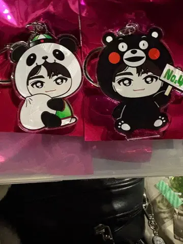 팬더와 곰 아크릴 키링 세트
