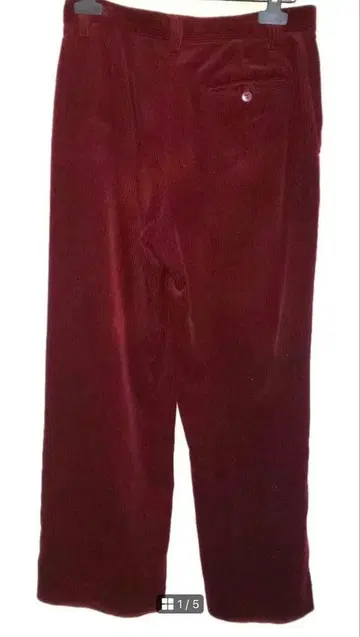 에네스베 버건디 코듀로이 캐주얼 팬츠