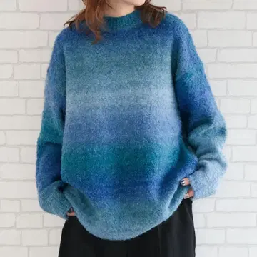 [ 미사용 새상품 ] emi+ 그라데이션 컬러 니트 풀오버