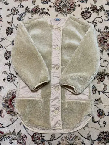 PUMA 플리스 자켓 버튼 포함 베이지 S 사이즈