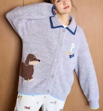 젤라또피케 닥스훈트 자카드 가디건