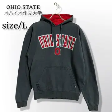 OHIO STATE 자수 로고 후드티 L 그레이 계열 구제 의류