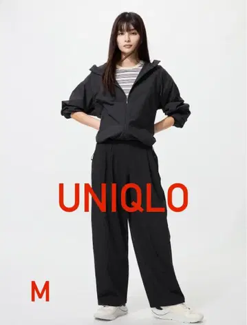 [ UNIQLO ] 울트라 스트레치 액티브 와이드 팬츠 M 블랙