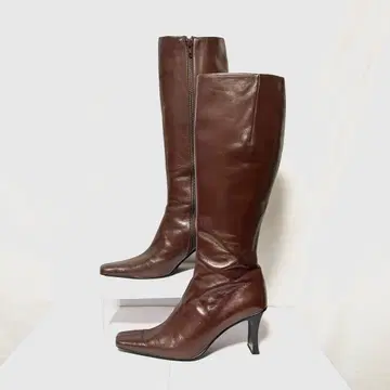 [ 캐서린 햄넷 런던 ] 가죽 롱 부츠 사이드 지퍼 23.5cm