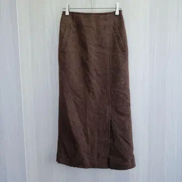 그린 라벨 릴랙싱 롱 스커트 타이트 니트 스커트 브라운 S