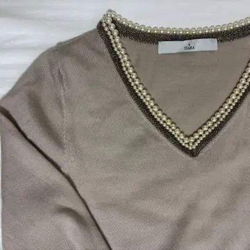 티아라 펄 장식 니트