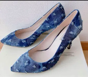 데미지 데님 펌프스 데님 펌프스 드리즐라 아나스타샤