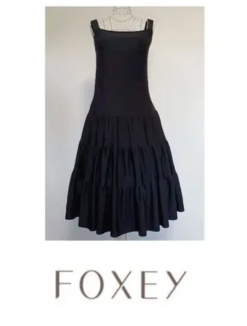 폭시 뉴욕 니트 티어드 원피스 블랙 38