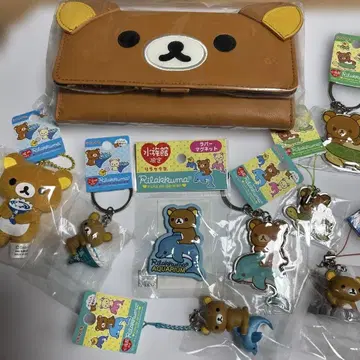 리락쿠마 페이스 장지갑 스트랩 등