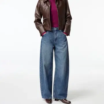 유니클로 배기 커브 청바지 67BLUE