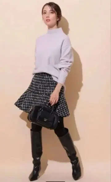 새상품급 Apuweiser-riche 트위드 미니 스커트 0