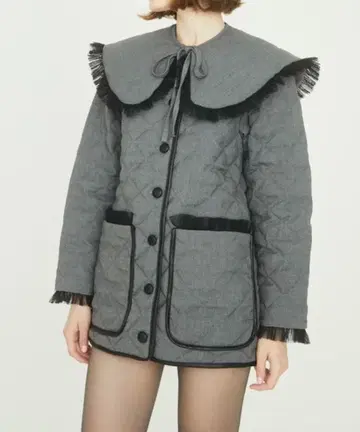 epine 퀼팅 다운 코트 그레이