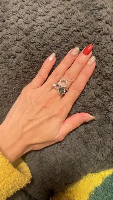 [ GENAC ROUE ] 실버 반지 2개 세트 (조정 가능)