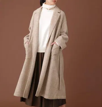 새상품급 NANO universe 본딩 체크 체스터 코트 36