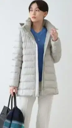 미들 기장 워셔블 다운 코트 인디비