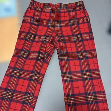 레드 타탄 체크 슬랙스 70s, 80s