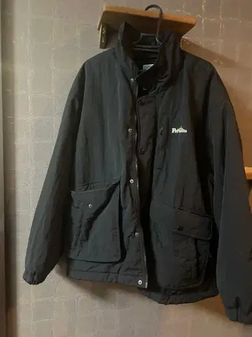 페루슈 블랙 나일론 x 플리스 L