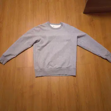 그레이 코튼 혼방 크루넥 트레이닝복 M