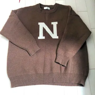 Alcacedudu 브라운 N 로고 스웨터 S