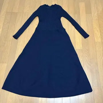 PLST 홀 의류 니트 플레어 원피스