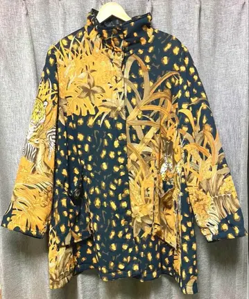 [ 새상품급 ] 이타리야 레오파드 무늬 블루종 나일론 자켓 사이즈 9