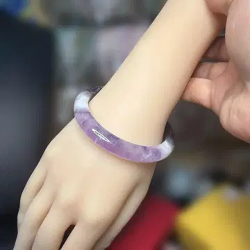 [레어 새상품급] 천연 자수정 뱅글 59.2mm