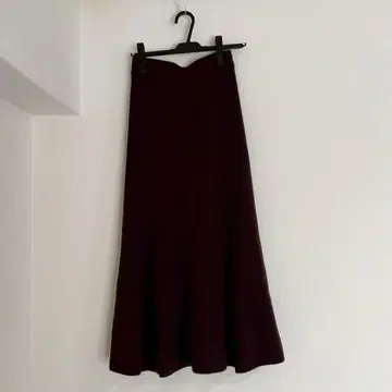 [아뉴앙스] 롱 플레어 니트 스커트 머메이드 브라운 헤이세이 갸루 y2k