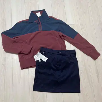 새상품 아디다스 플리스 셋업, 복슬복슬한 스커트, 가을/겨울 긴팔