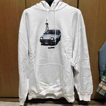 XLARGE 이니셜D 콜라보 후드티 화이트