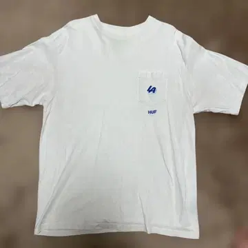 HUF LA 로고 자수 화이트 T셔츠 M